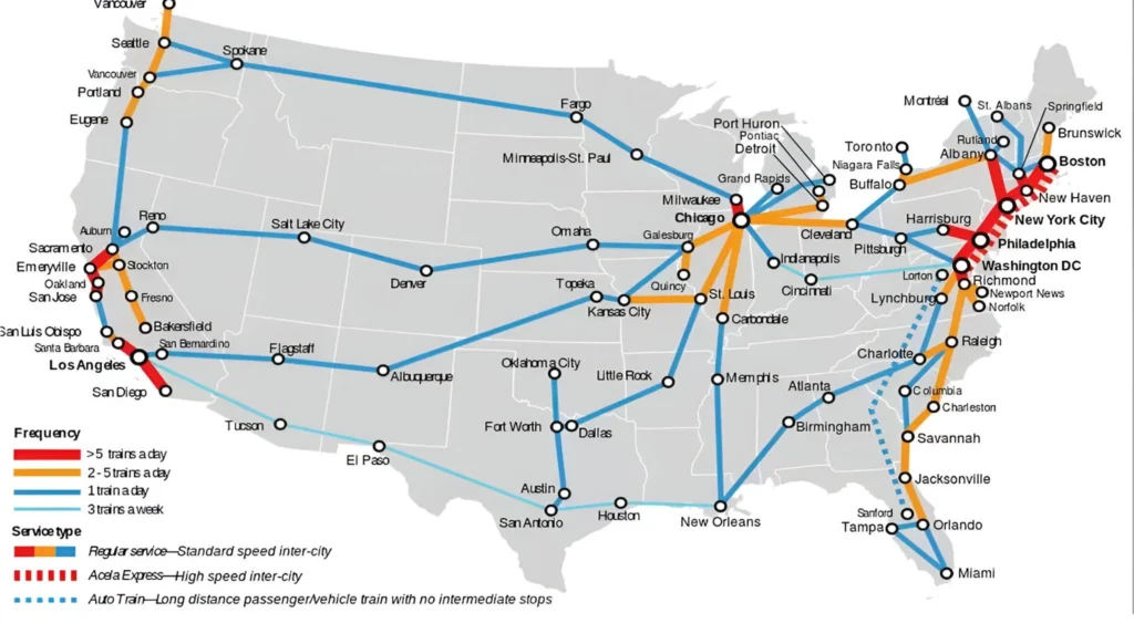 Amtrak La Grange Station and Route Map
