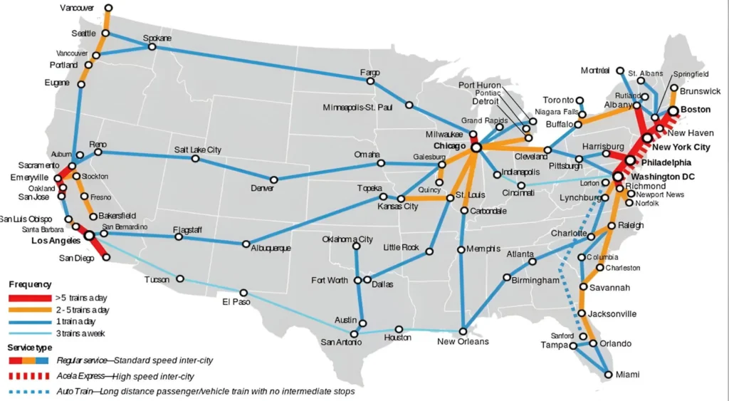 Colorado Amtrak Stations and Route Map